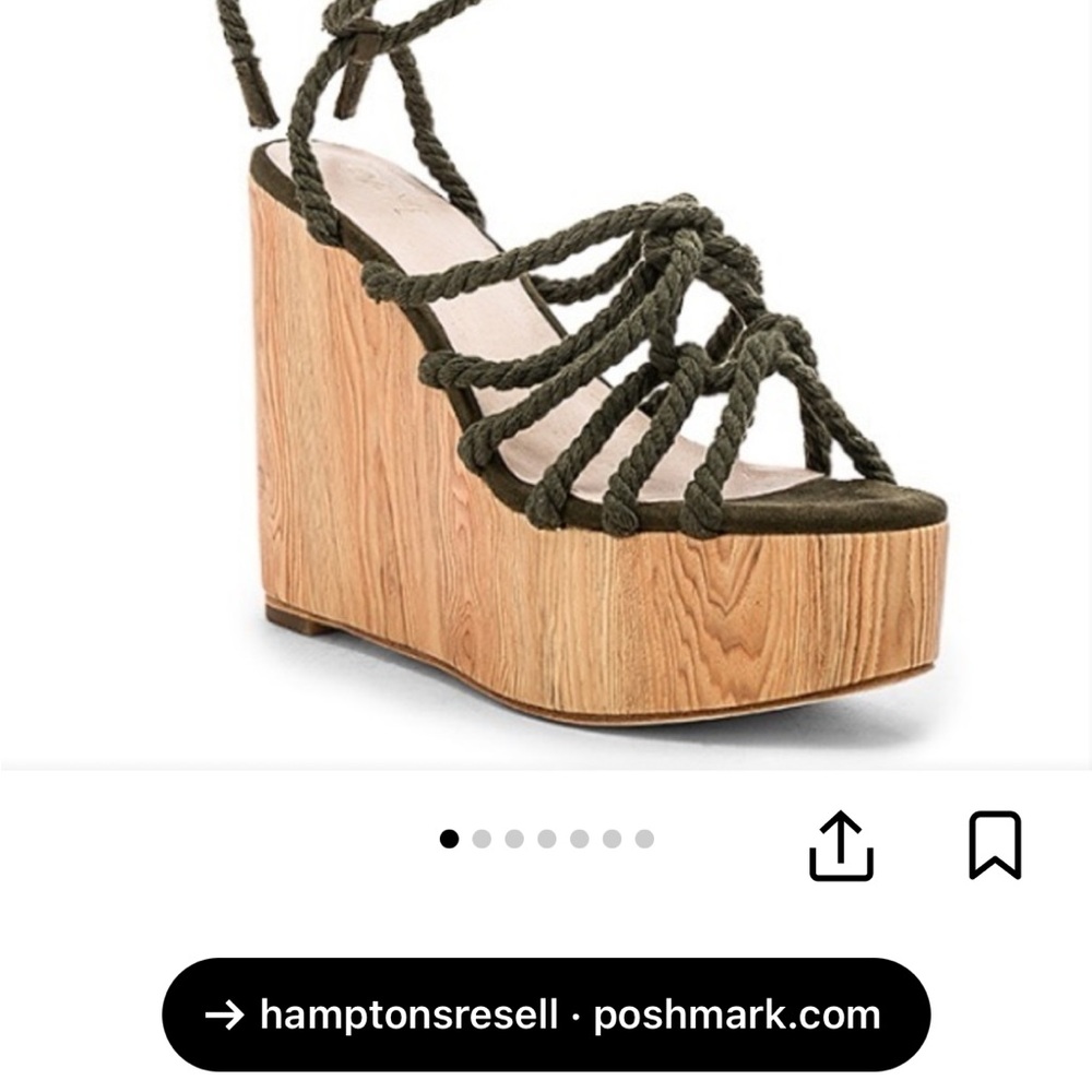 RAYE Khaki Wedge Sandals